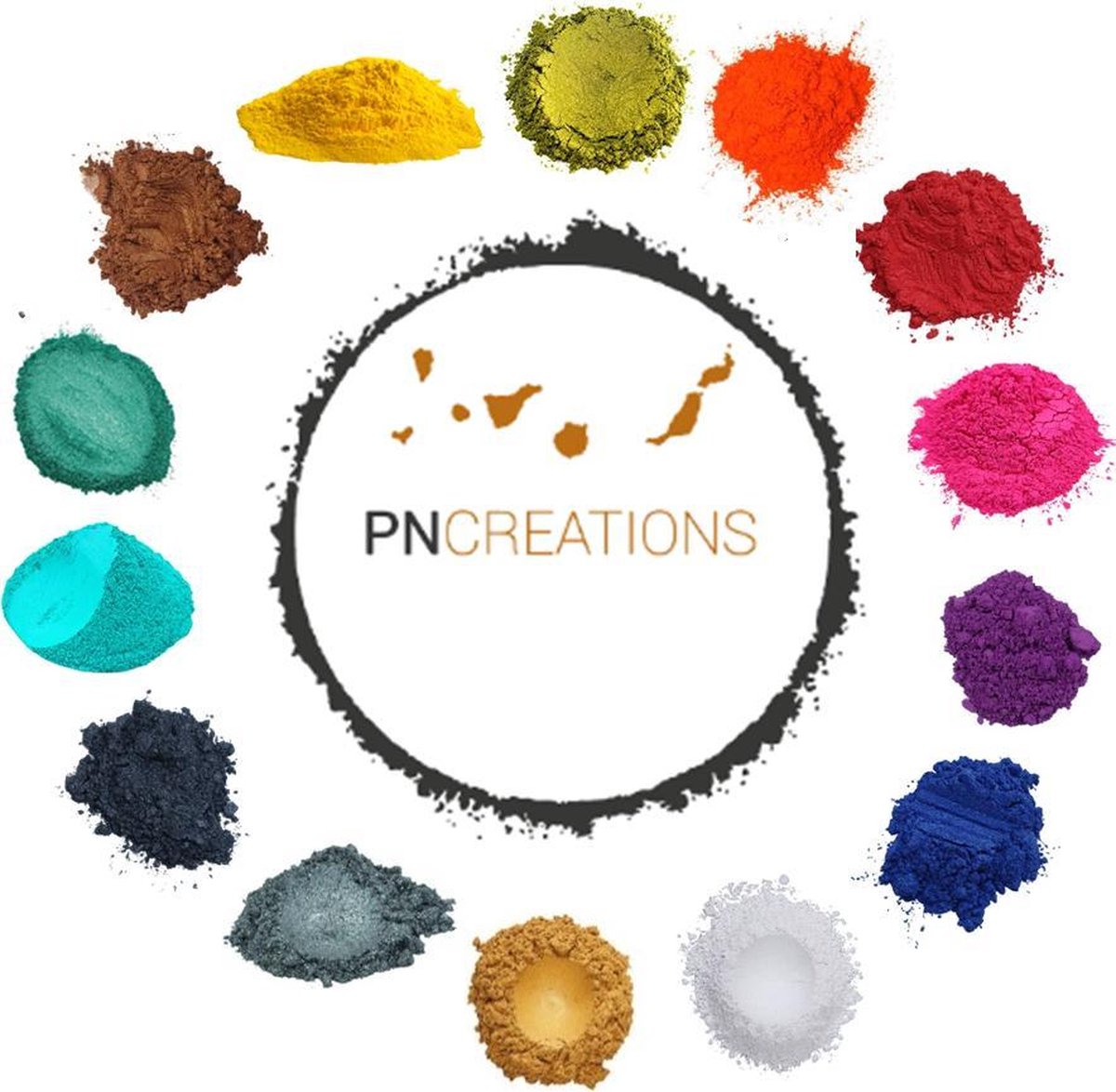 PNCreations Pigmentpoeder Variation Mix XL | Kleurpoeder | 14 Kleuren | Epoxy | Zeep Maken | Hars | Giethars | Verf | Verf Mixen